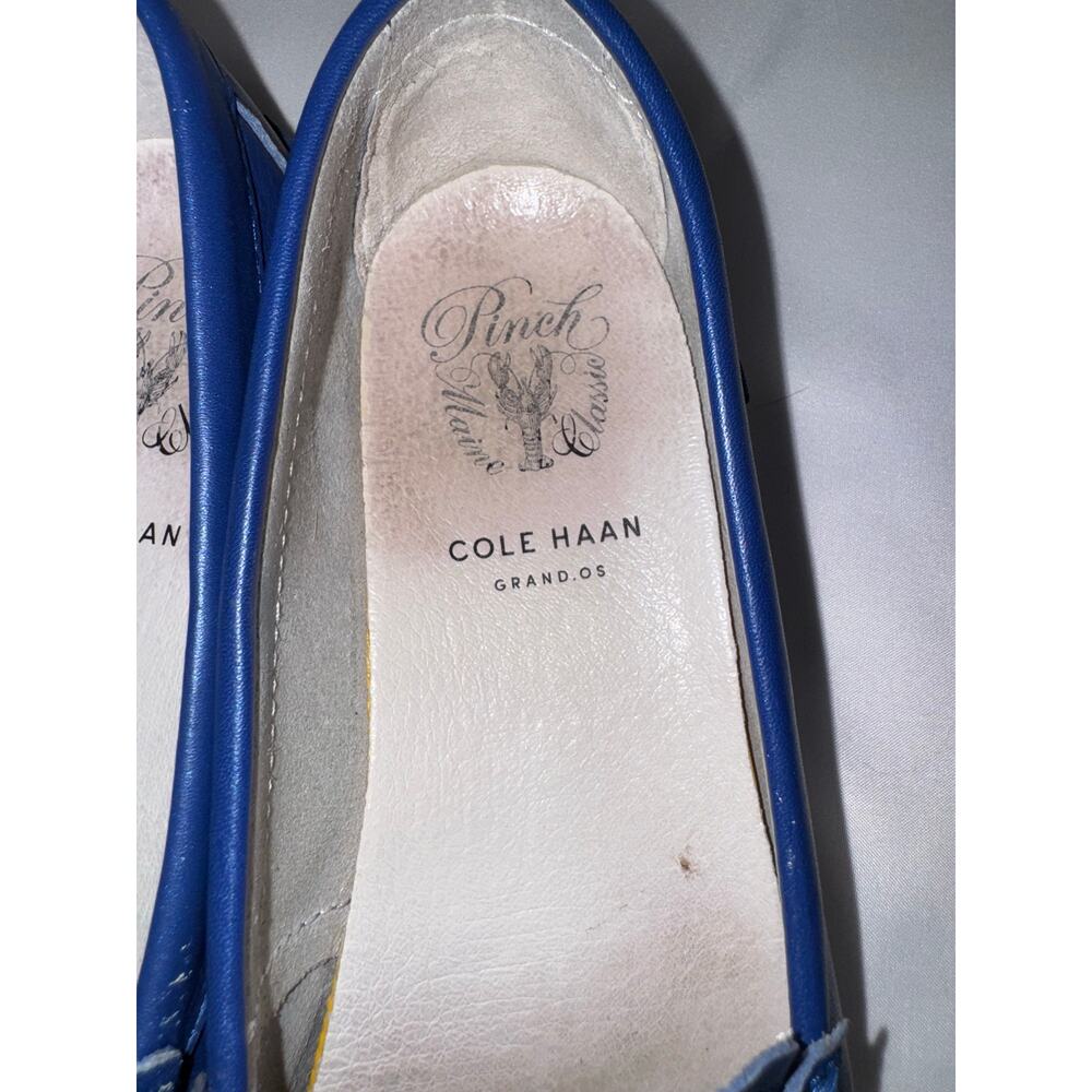 COLE HAAN Pinch LTE Pearlized Blue Leather Loafers (v) - Picture 7 of 8